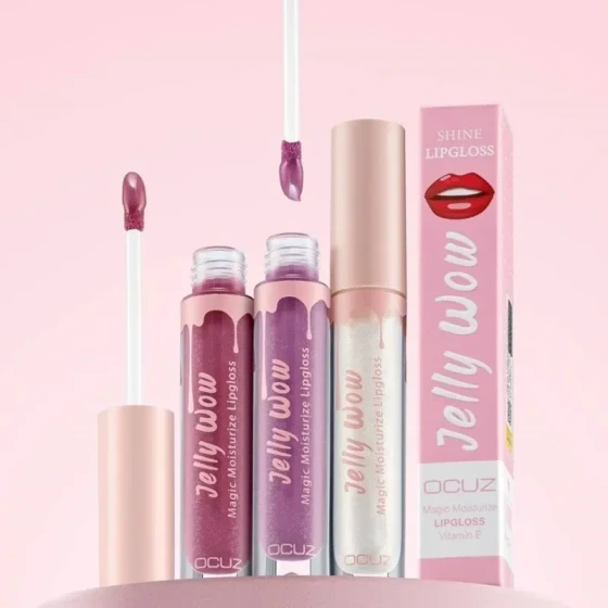 رژ لب مایع براق اوکاز مدل jelly wow حجم 5 میل