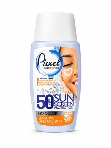 کرم ضد آفتاب رنگی پیکسل با SPF50 مناسب پوست خشک و حساس حجم 50 میلی لیتر