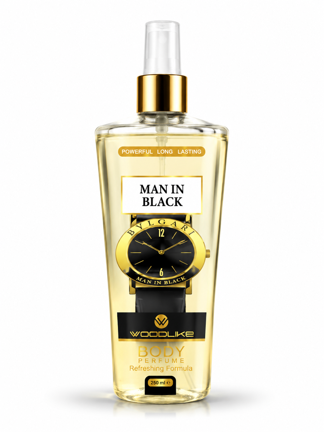 بادی اسپلش مردانه وودلایک مدل MAN IN BLACK حجم 250 میل