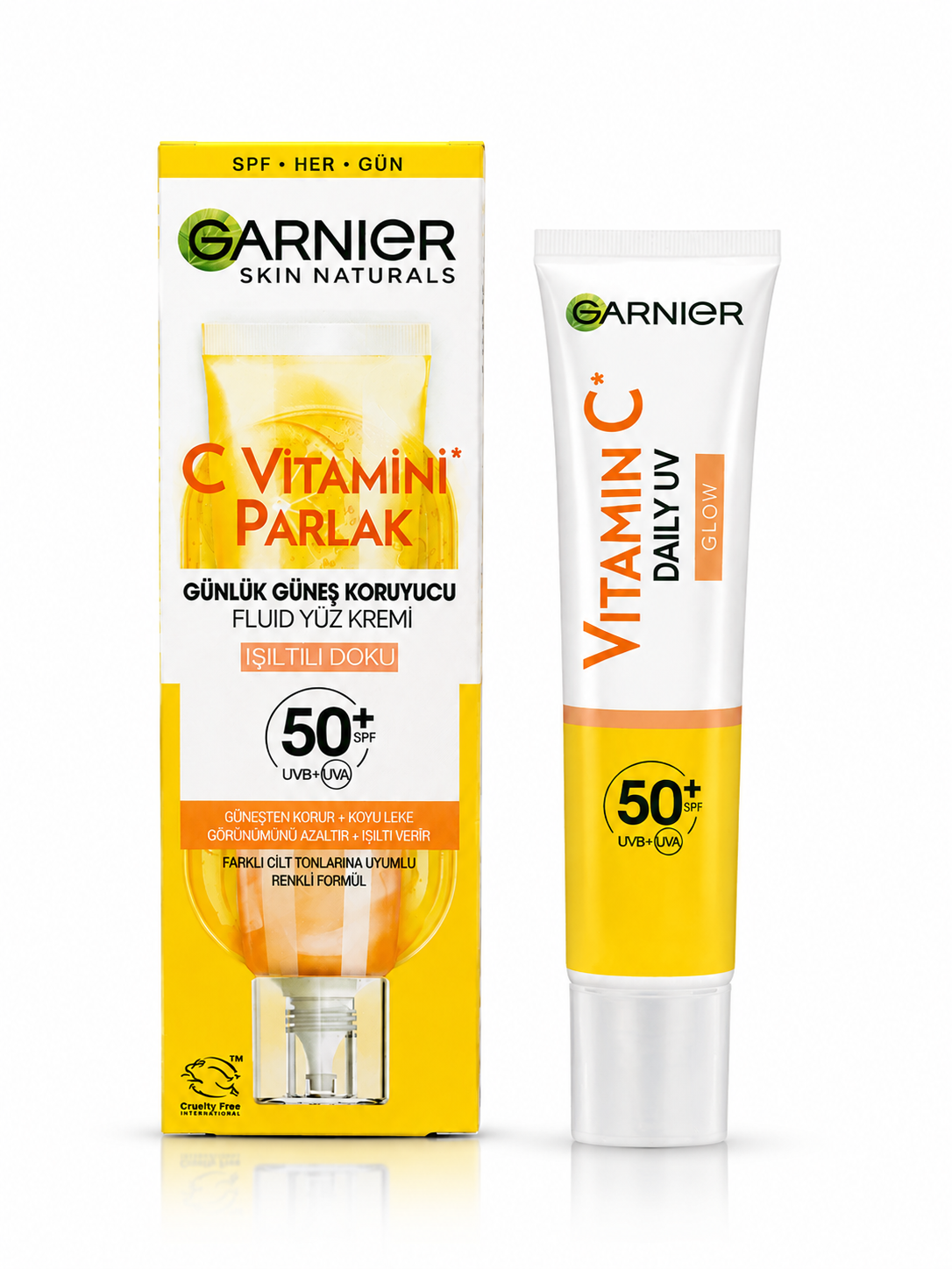 کرم ضد آفتاب رنگی گارنیر SPF 50 مدل Vitamin c ‌مناسب برای انواع پوست حجم 40 میلی‌لیتر