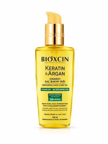 روغن مو بیوکسین مدل Keratin و آرگان حجم 150 میلیلیتر