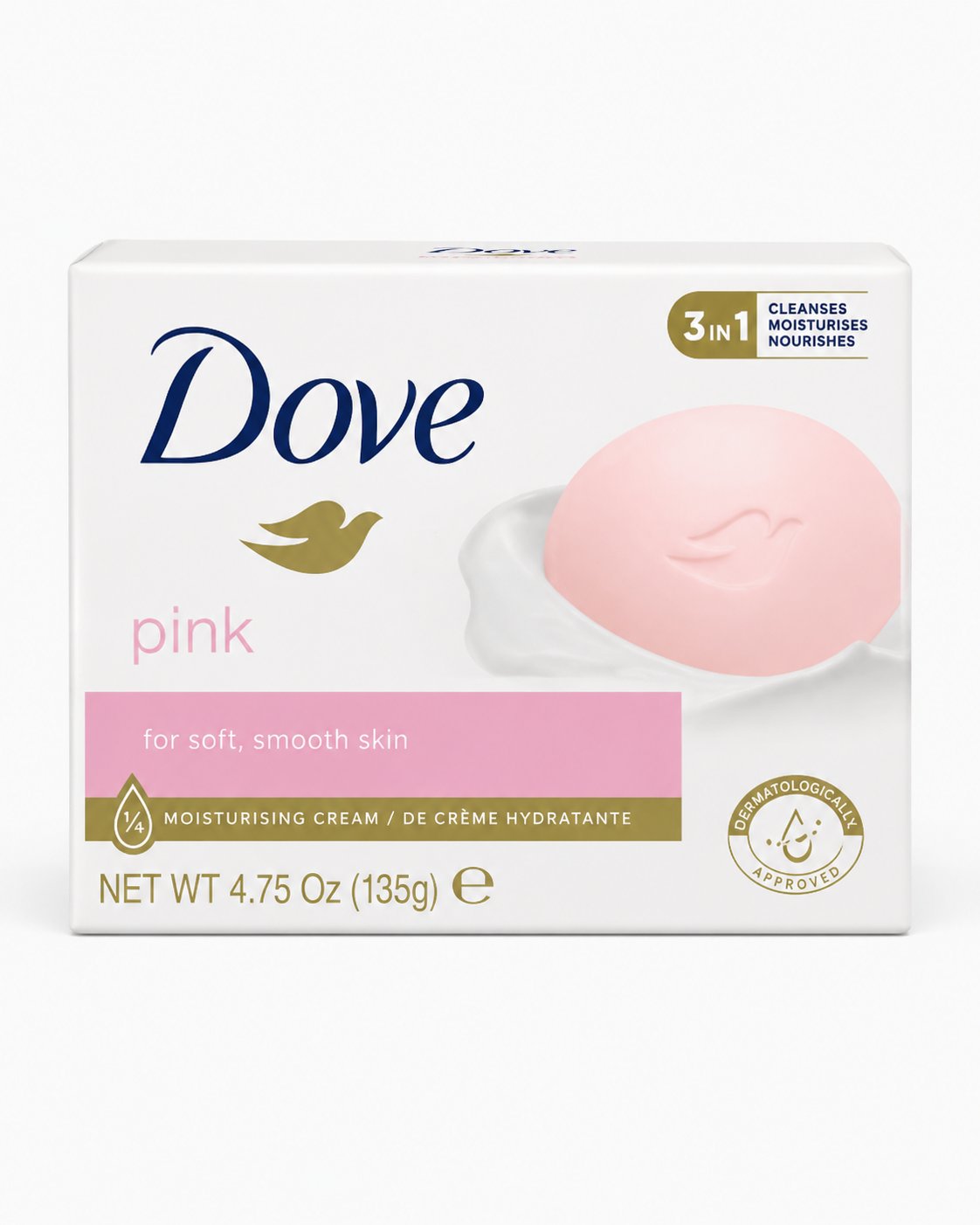 صابون کرمی گل رز و شیر داو مدل pink حجم 100گرم