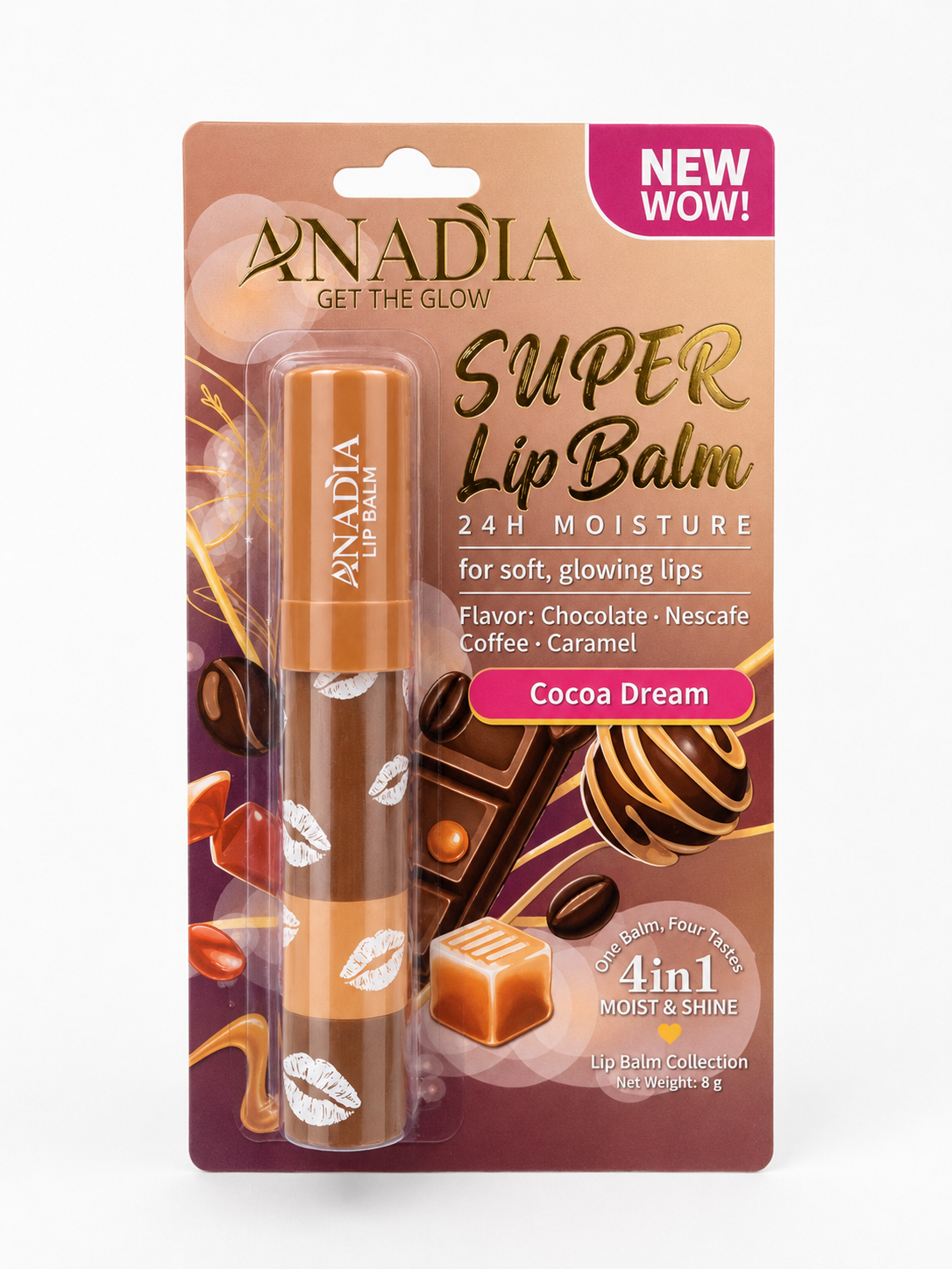بالم لب آنادیا مدل Anadia Super Lip Balm 4in1  حجم 8 گرم